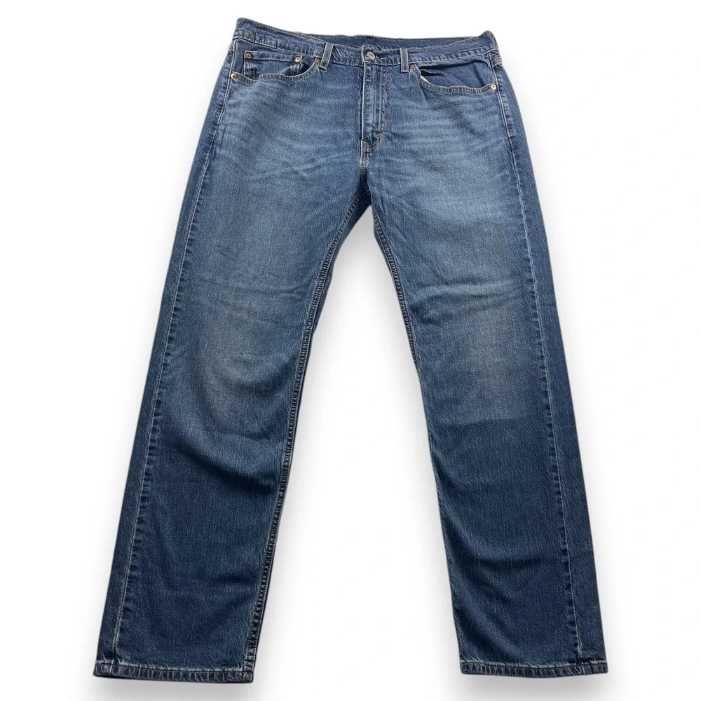 Levis 505 Regular Fit Straight Leg Mens Jeans 36x32 Medium Wash Blue 00505-2309